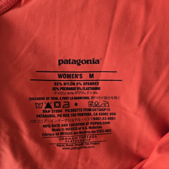 Patagonia Bandha Red Twist Front Dress Size Medium - Picture 3 of 3